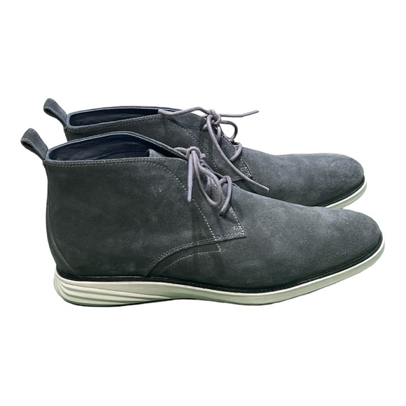 Cole HAAN Grand Evolution Chukka Grey Suede/Vapor Men’s Shoes Size 13M. - Picture 2 of 7